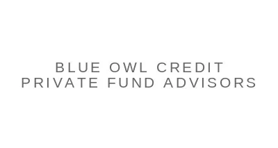 Blue Owl Credit Private Fund Advisors LLC Blue Owl Credit Private Fund Advisors LLC logo